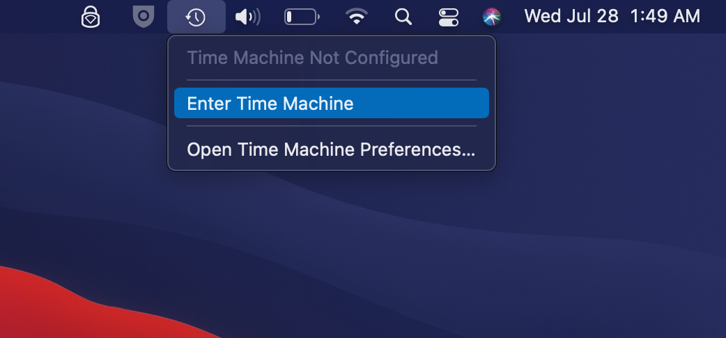 how to enter time machine mac