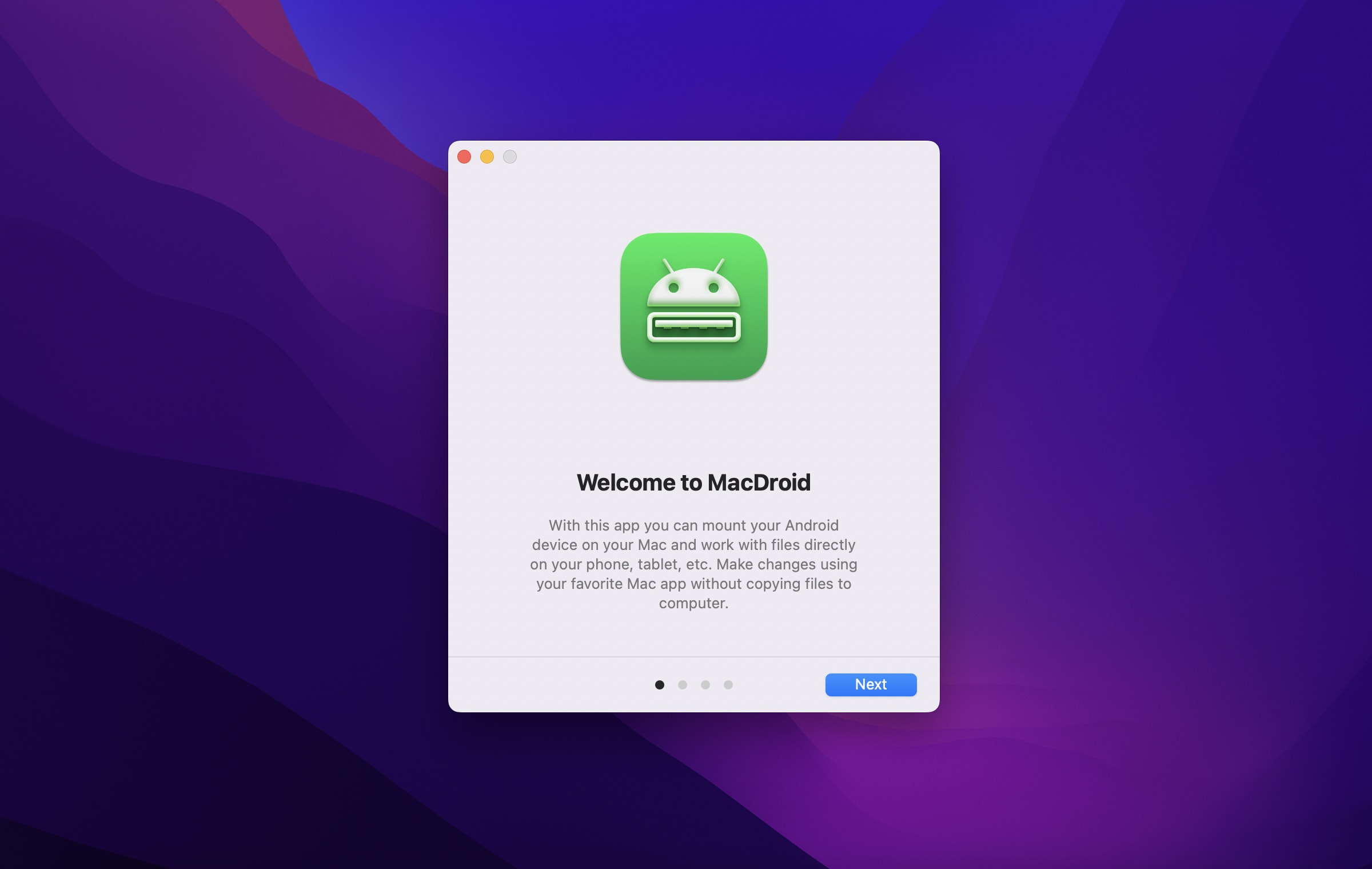 Use MacDroid to transfer videos from Android to Mac.