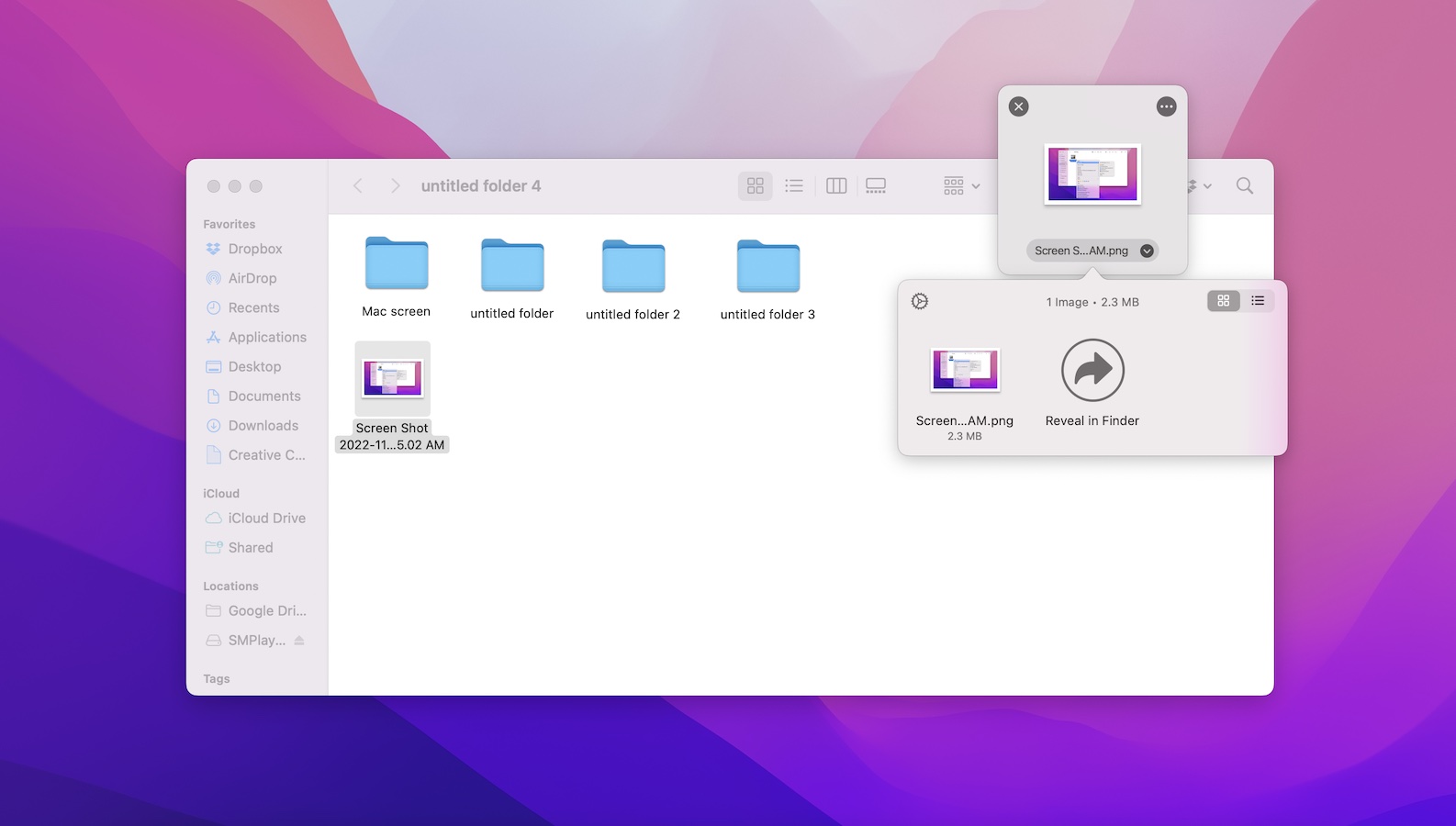 Dropover is one of the file managers for Mac.