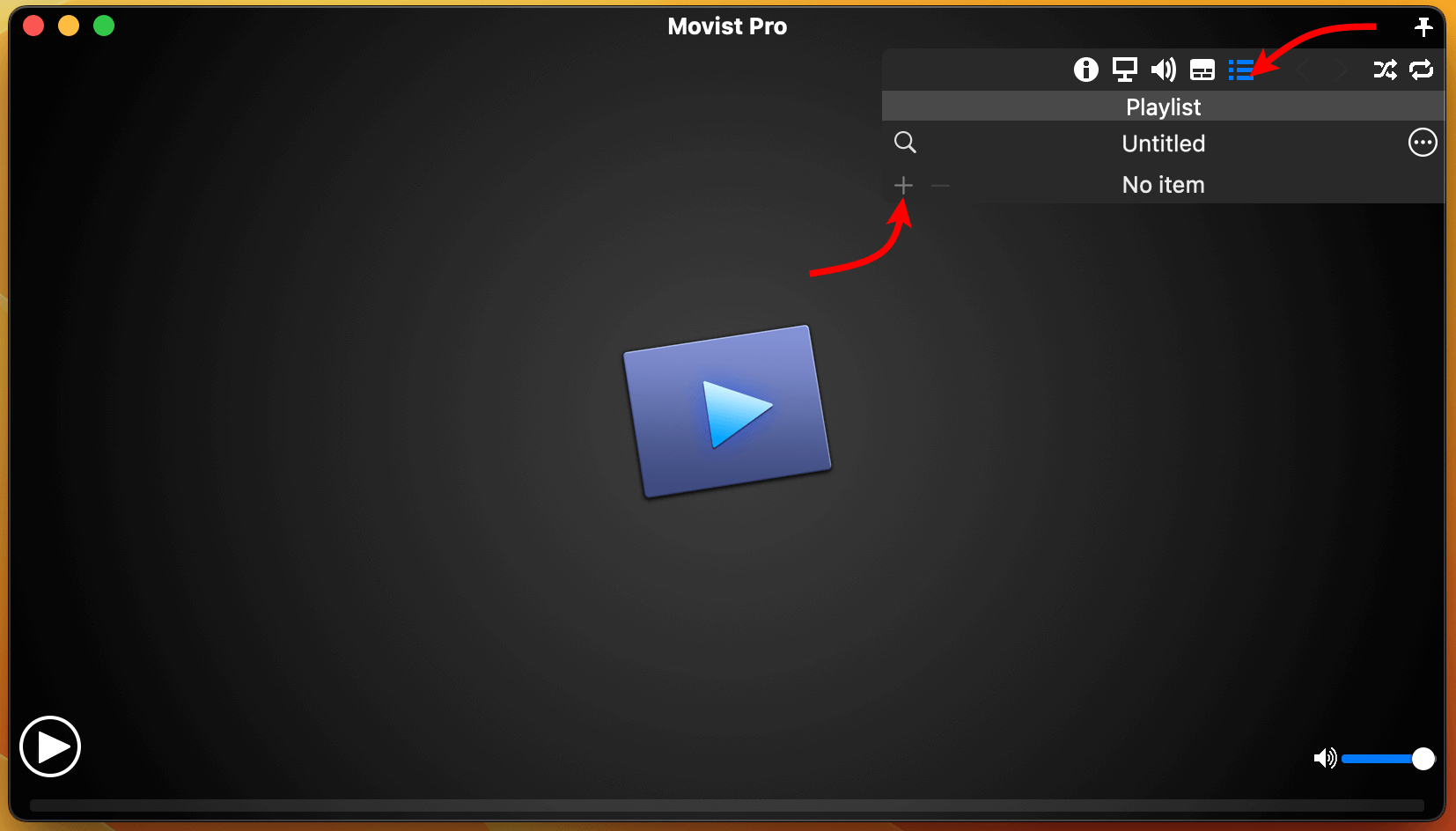 Add the MKV video to Movist Pro.