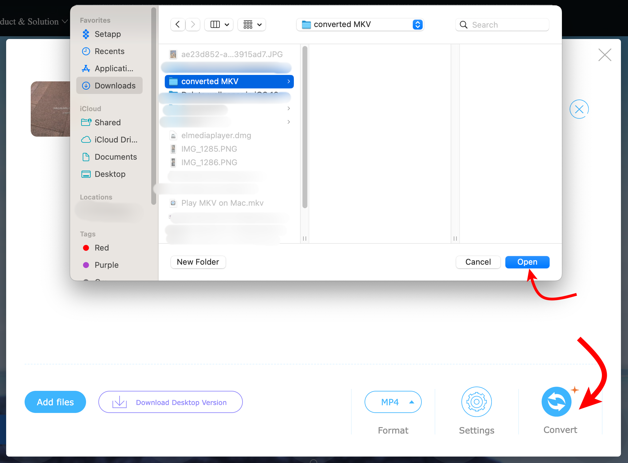 Choose download location on Apowersoft Launcher on Mac.