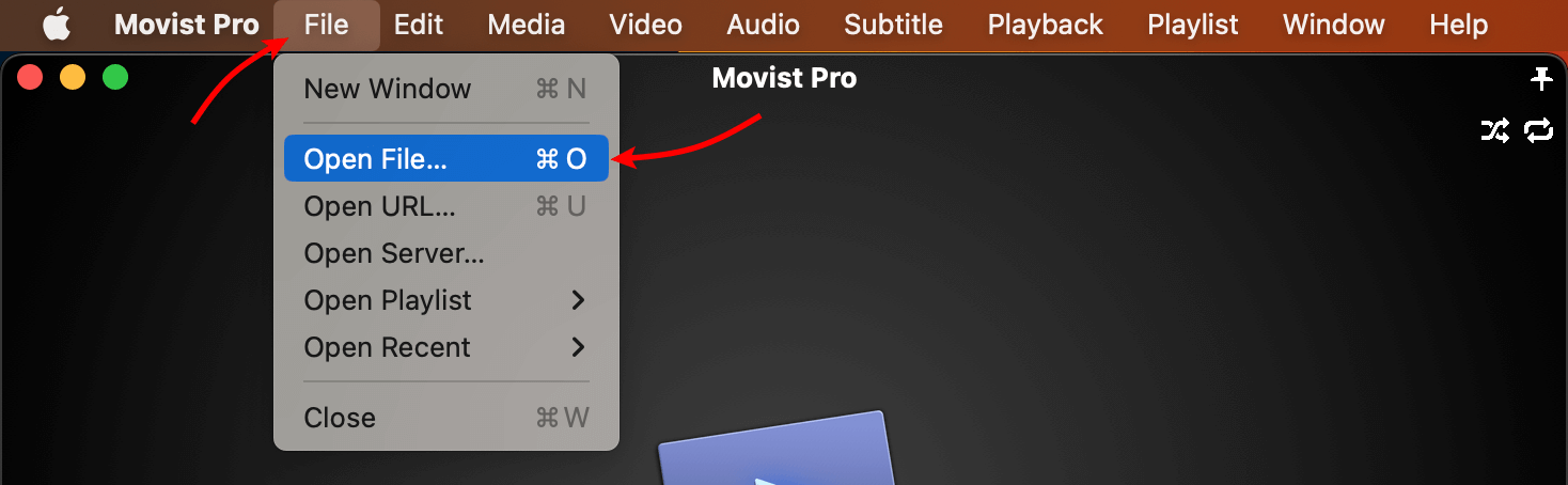 Open MKV File on Mac with Movist Pro.