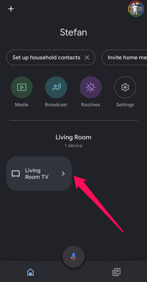 Tap the Chromecast’s tile