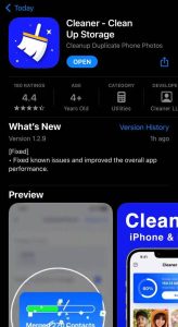 Cleaner Application in App Store